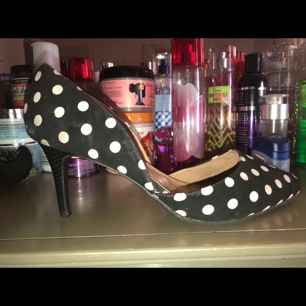 LANE BRYANT POLKA DOT PUMPS